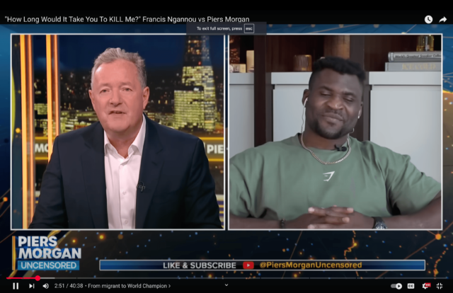 Francis Ngannou vs Piers Morgan-Cameraman